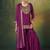 Wine embroidered vichitra silk sharara