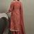 Orange embroidered georgette anarkali