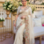 Cream tissue embroidery work saree with work blouse piece