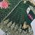 Green colour embroidered georgette anarkali suit set with dupatta & pant