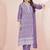 Lavender Schiffli Embroidered Chinnon Straight Kurti Palazzo Set