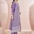 Lavender Schiffli Embroidered Chinnon Straight Kurti Palazzo Set