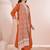 Orange schiffly with embroidered chinnon straight