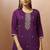 Wine embroidered with handwork
 chinnon straight