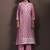 Pink embroidered schiffly pure cotton straight