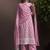 Pink embroidered schiffly pure cotton straight