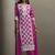 Pink embroidered chinnon straight