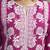 Pink embroidered chinnon straight