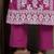 Pink embroidered chinnon straight