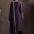Wine embroidered vichitra silk straight
