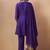 Purple embroidered vichitra silk gown