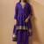 Purple embroidered vichitra silk gown