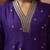 Purple embroidered vichitra silk gown