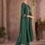 Green embroidered chinnon anarkali