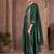 Green embroidered chinnon anarkali