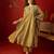 Beige vichitra silk embroidered anarkali kurta set