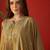 Beige vichitra silk embroidered anarkali kurta set