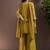 Mustard embroidered with mirror work silk blend straight & palazzo