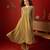 Beige vichitra silk embroidered anarkali kurta set