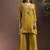 Mustard embroidered with mirror work silk blend straight & palazzo