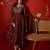 Maroon vichitra silk embroidered anarkali kurta set