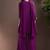 Purple embroidered with mirror work silk blend straight & palazzo