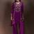 Purple embroidered with mirror work silk blend straight & palazzo