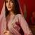 Pink vichitra silk embroidered anarkali kurta set