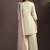 Cream embroidered silk blend straight & palazzo
