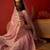 Pink vichitra silk embroidered anarkali kurta set