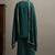 Green embroidered silk blend straight & palazzo