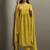 Mustard printed cotton blend anarkali