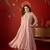 Pink vichitra silk embroidered anarkali kurta set