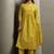 Mustard printed cotton blend anarkali