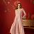 Pink vichitra silk embroidered anarkali kurta set