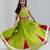 Navratri special hand crafted coin & tiny bell work lehenga with blouse for kids