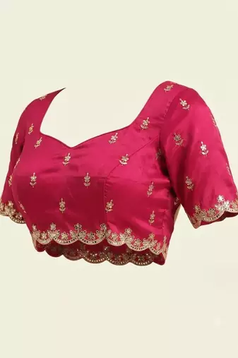Cream tissue embroidery work saree with work blouse piece