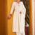 Off white motifs embroidered mirror city silk anarkali
