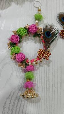 shubh labh & mor pankh door home decoration shubh labh for home diwali decoration (pack of 2) 3