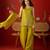 Neon silk chiffon embroidered kurta set