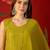 Neon silk chiffon embroidered kurta set