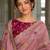 Peach Tissue embroidery work saree with work blouse piece