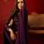Wine silk chiffon embroidered kurta set
