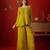 Neon silk chiffon embroidered kurta set