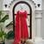 Red georgette digital printed designer anarkali suit