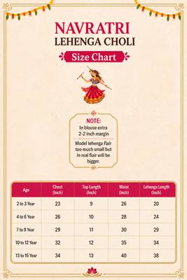 Navratri special multicolor kali with gota patti work lehenga & gamthi patch real mirror work blouse for kids 8