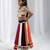 Navratri special multicolor kali with lace work lehenga & real mirror lace work blouse for kids