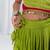 Navratri special hand crafted coin & tiny bell work lehenga with blouse for kids