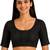 Black spandex golden zari straight line stretchable readymade saree blouse