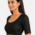 Black spandex golden zari straight line stretchable readymade saree blouse